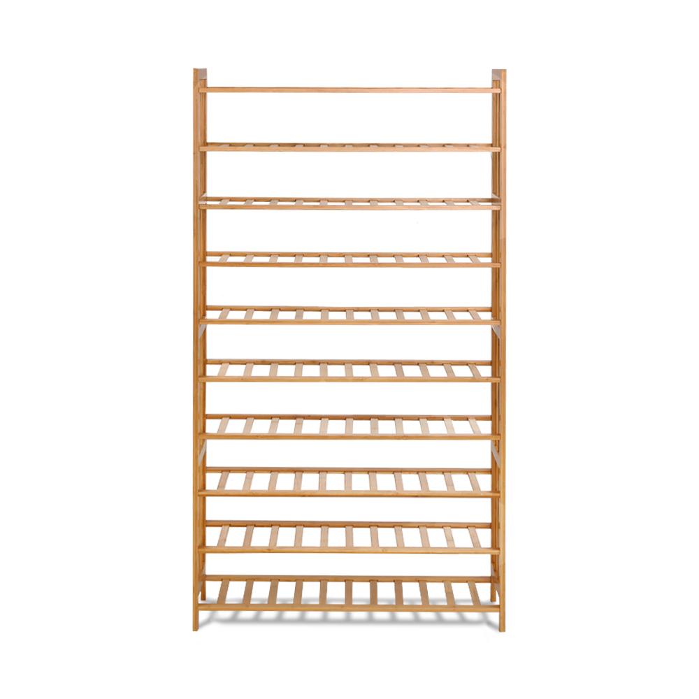 10 Tier Bamboo Shoe Rack Organiser-3