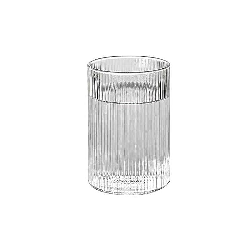 Ridged drinking glass