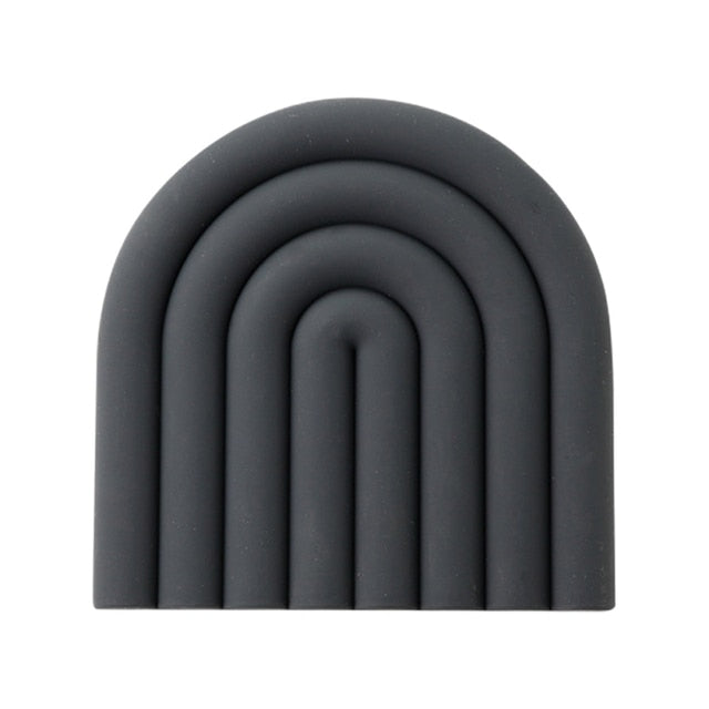 Grey silicone place mat and heat protector