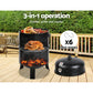 3-in-1 Charcoal BBQ Smoker - Black-1