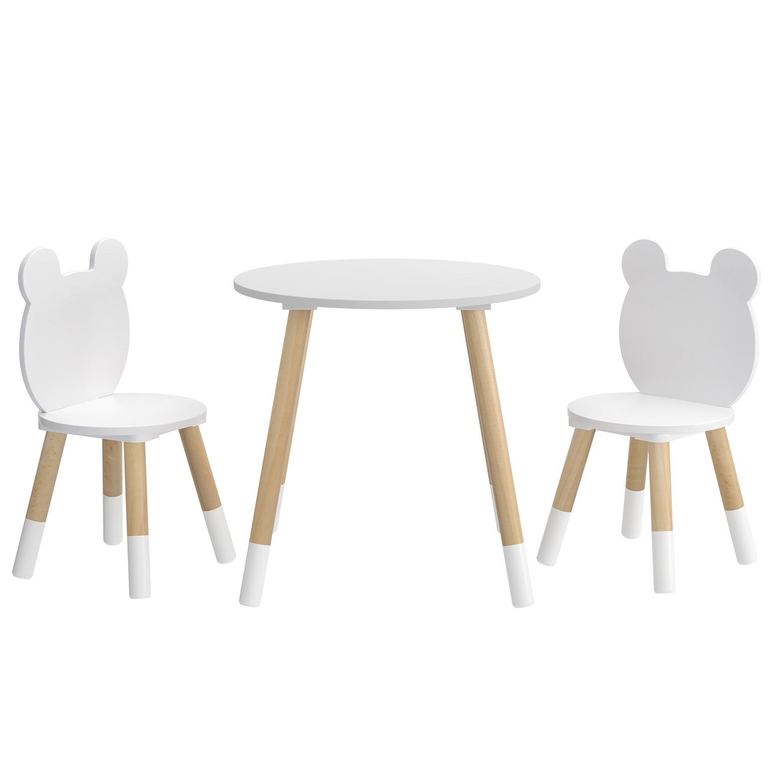 3 Piece Kids Table and Chairs Set Activity Playing Study Children Desk-2