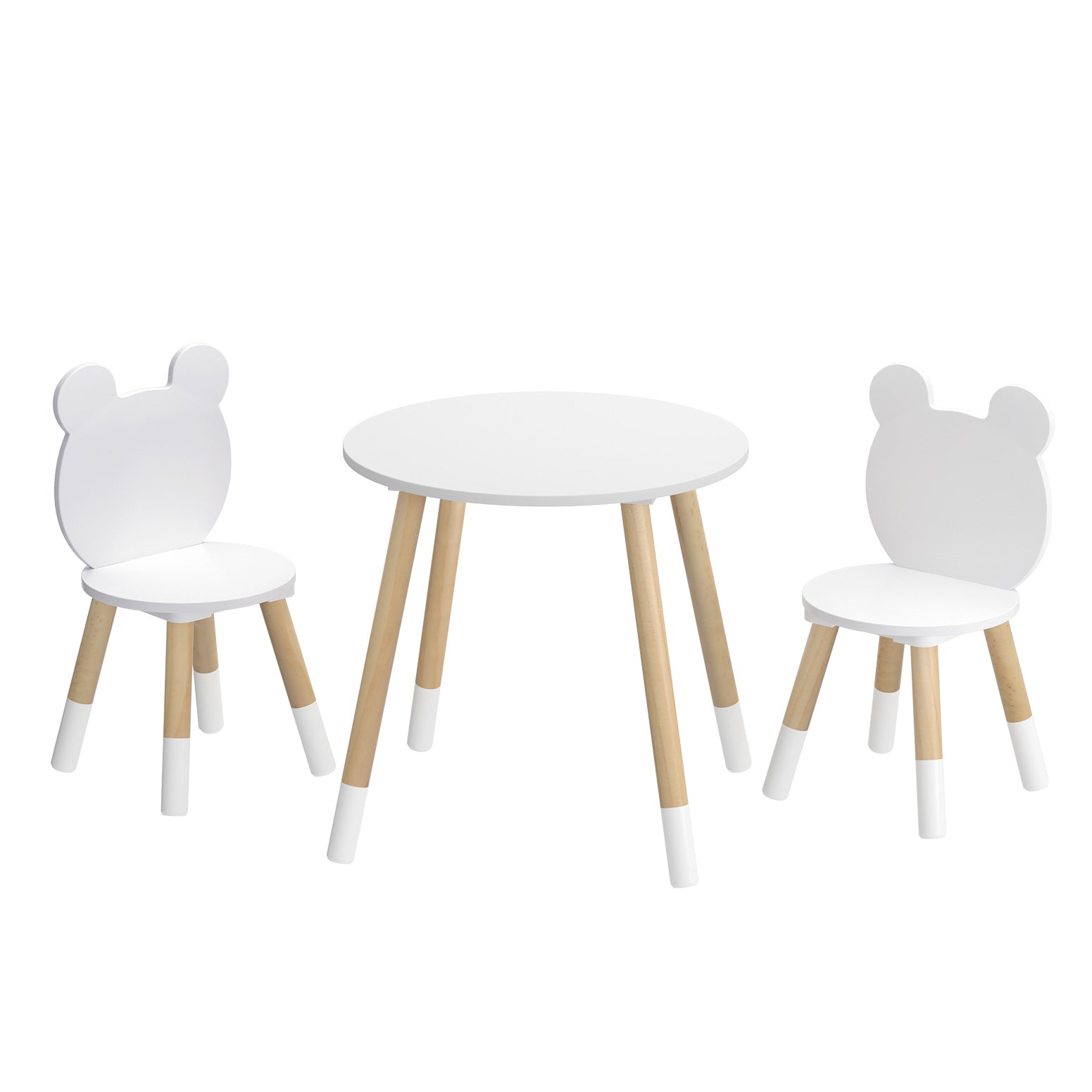 3 Piece Kids Table and Chairs Set Activity Playing Study Children Desk-0