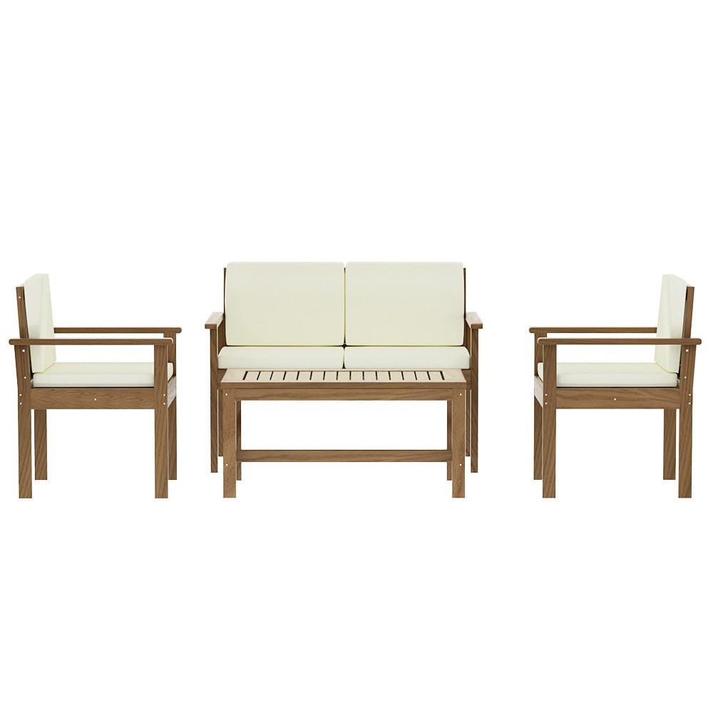 4 Seater Acacia Wood Lounge Setting-2