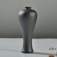 Black ceramic vase with textured glaze