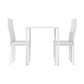 5 Piece Dining Set with Wooden Table Top - White-3