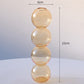 Champagne 4 stack glass bubble vase with dimensions