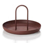 Modern brown tray with rounded handle