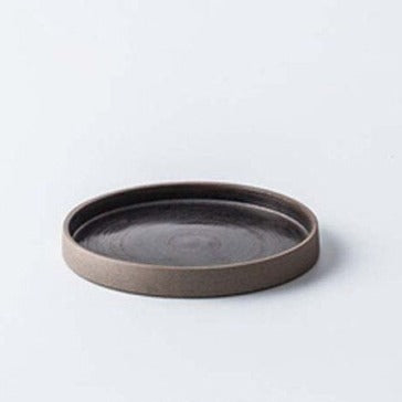 Small charcoal plate with rim