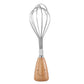 Stainless steel whisk utensils with wooden handle and smiley face