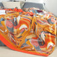 Bright cotton 6 layer gauze throw blanket with  toucans and flowers