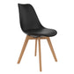 Modern dining chair black with beech wood legs