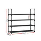 4 Tier Stackable Shoe Rack 80cm Black-2