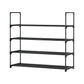 4 Tier Stackable Shoe Rack 80cm Black-1