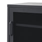 Mesh Metal Bedside Table Cabinet - Black-3