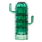 Stackable green cactus glasses