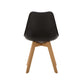 Modern dining chair black with beech wood legs