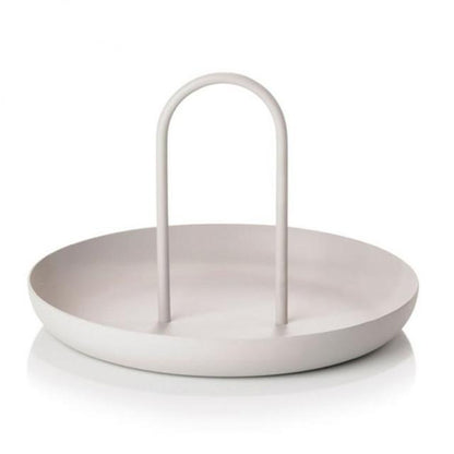 Modern off-white tray with handle