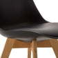 Modern dining chair black with beech wood legs