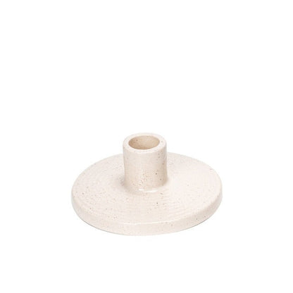 Candle holder, ceramic, earthy cream flecked glaze, 3 styles