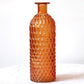 Amber textured glass vase