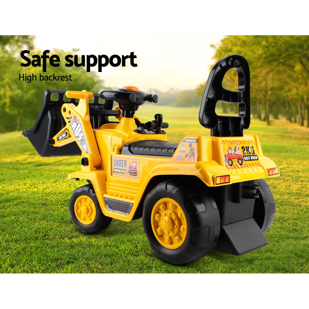 Kids Ride On Bulldozer - Yellow-3