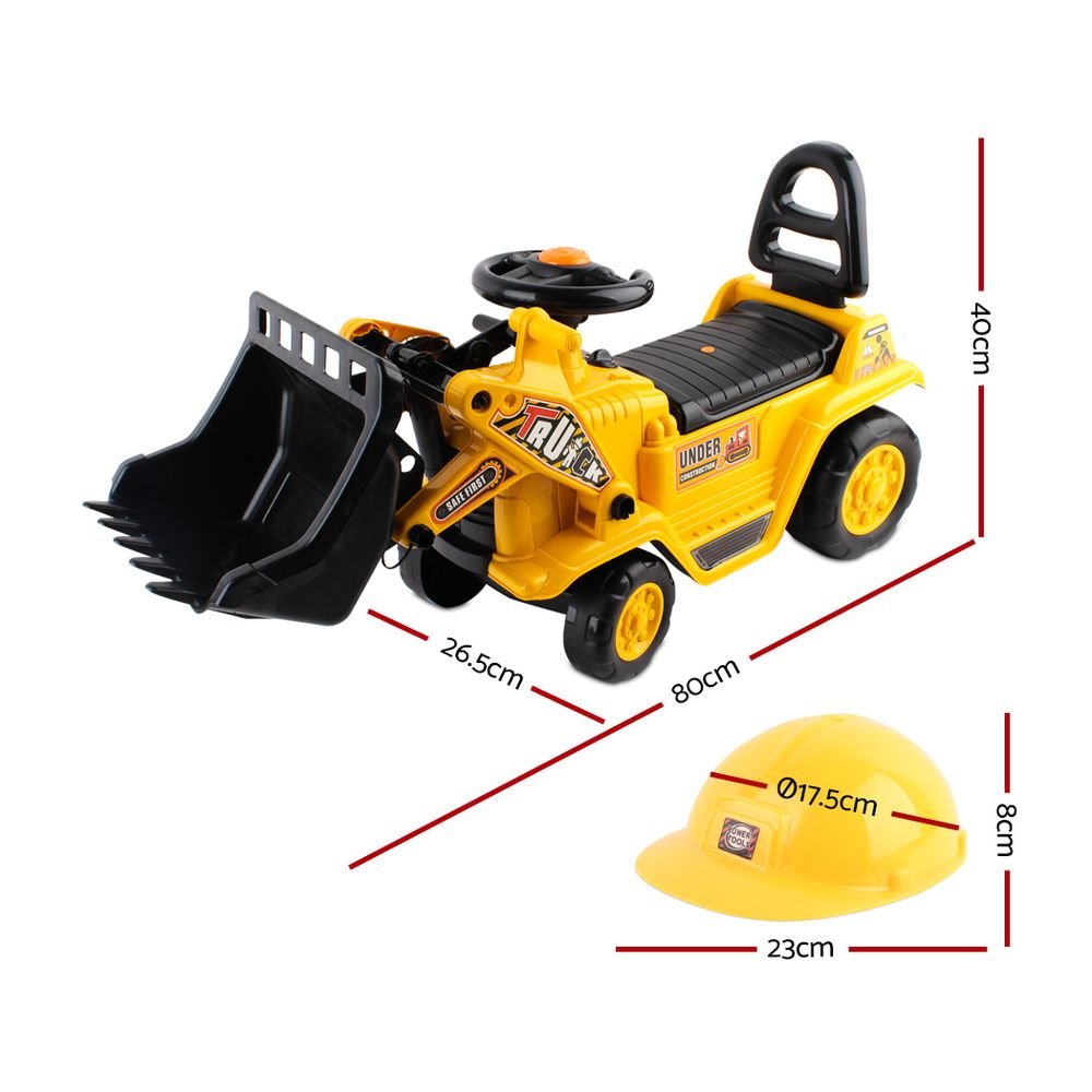 Kids Ride On Bulldozer - Yellow-1