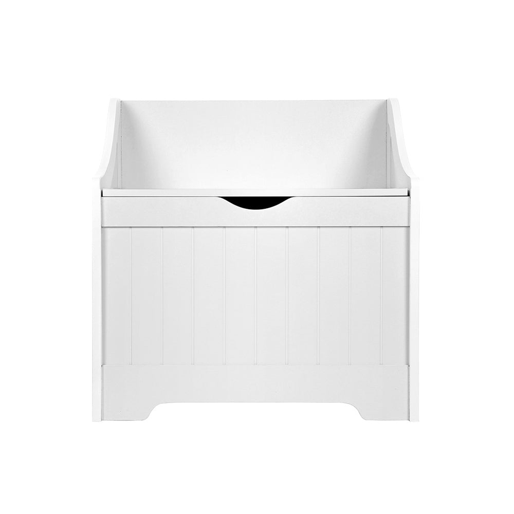 Kids Toy Box Chest: Versatile Storage Solution for Toys and Clothes - White-3