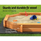 Kids Octagon Style Wooden Sandpit Wooden with Cover 182cm-4