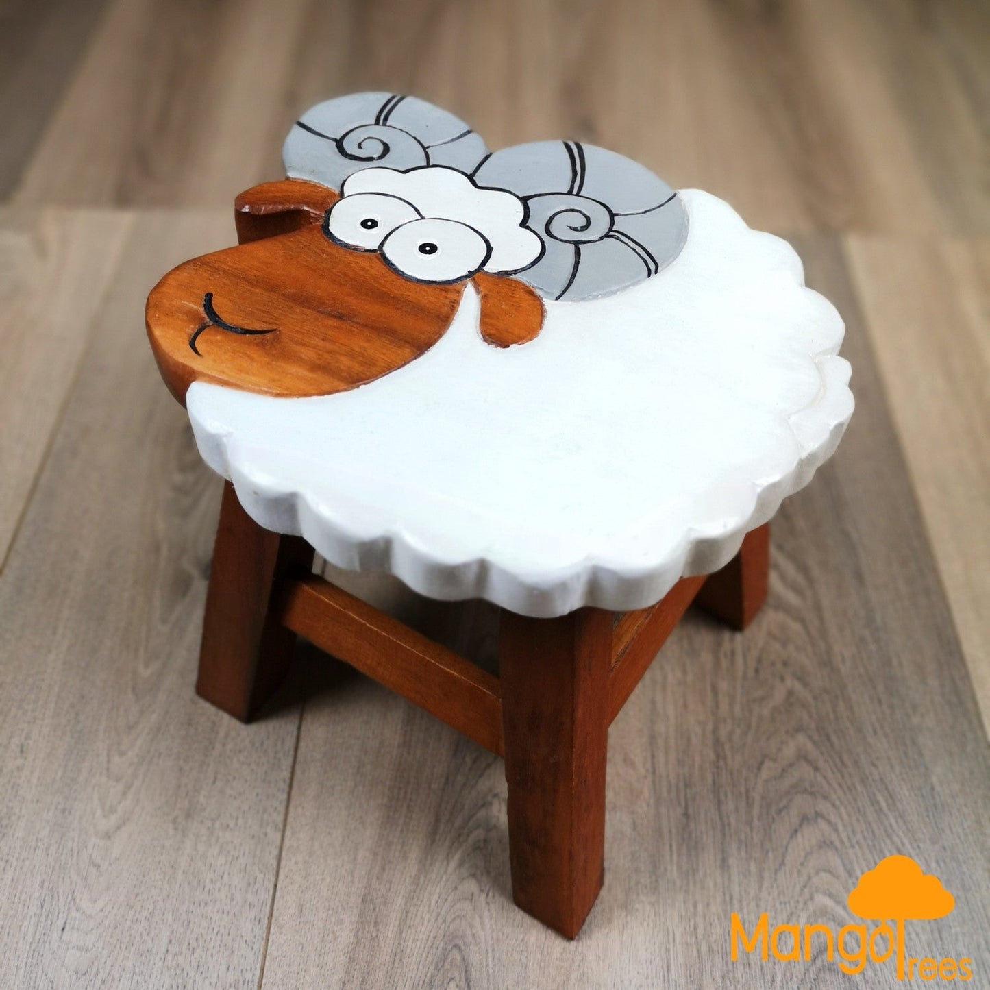 Kids Wooden Ram Stool-0