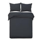 King Size Classic Quilt Cover Set - Black-0