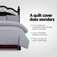 King Size Classic Quilt Cover Set - Grey-2