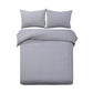 King Size Classic Quilt Cover Set - Grey-0