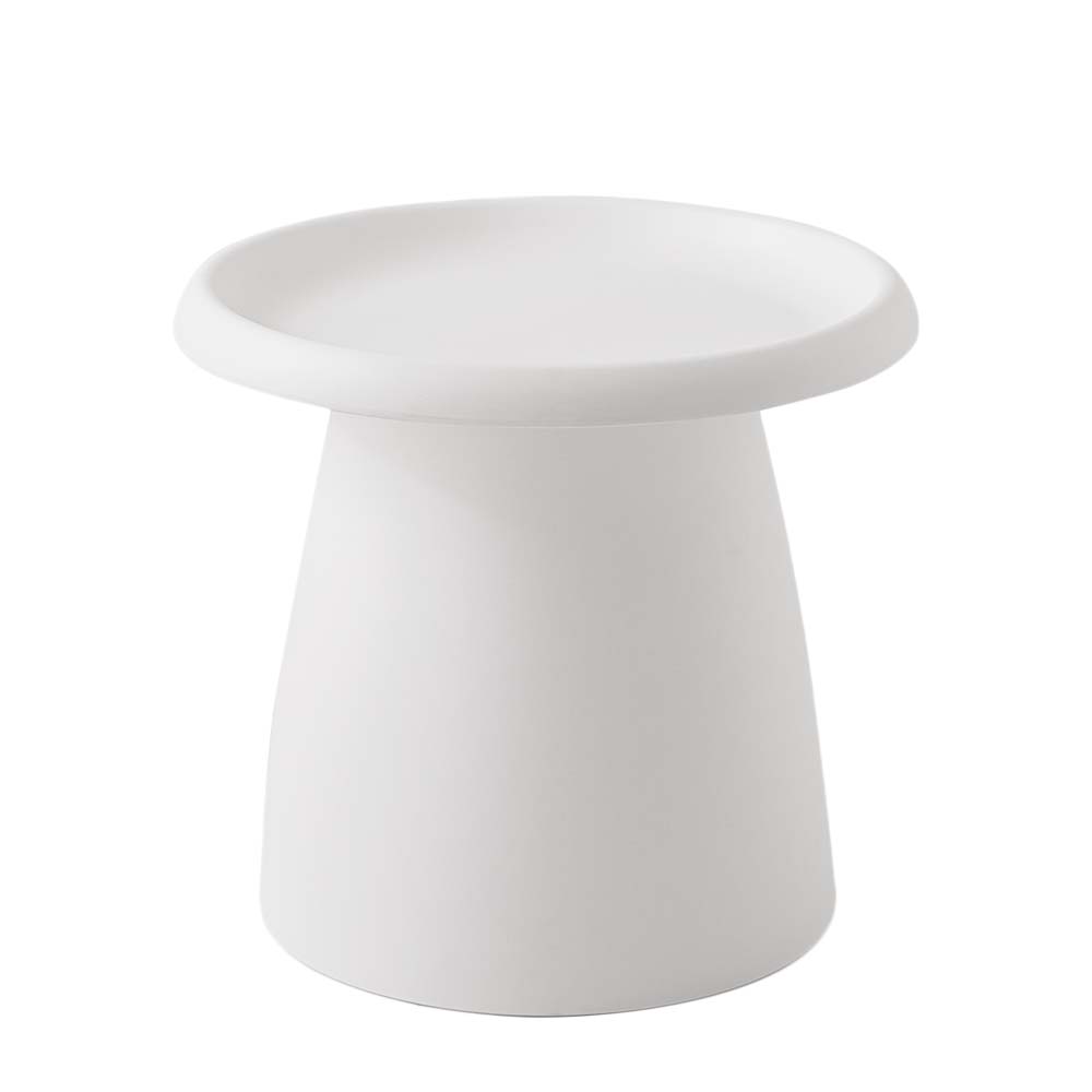 Mushroom Style Round Coffee Table 52CM - White-0