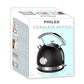 PHILEX 1.7 Black Electric Kettle Boiler Stainless Steel Retro-2