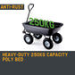 250kg Poly Pull Dump Cart Garden Hand Trailer Wagon Lawn Wheelbarrow-3