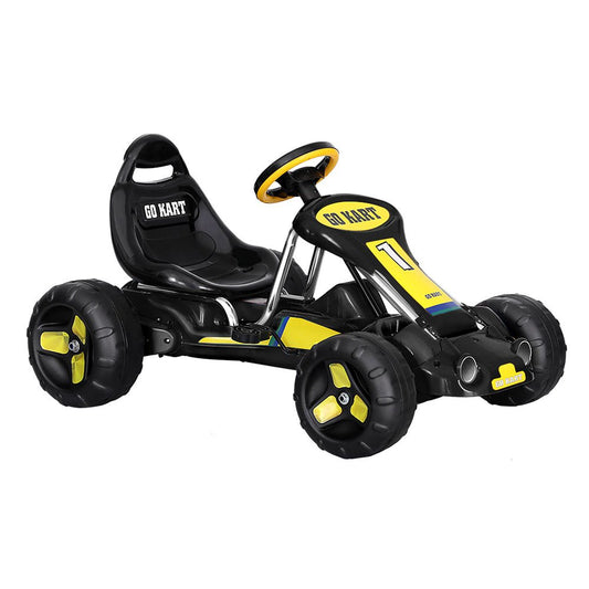 Kids Pedal Go Kart Ride On Toys Racing Car Black-0