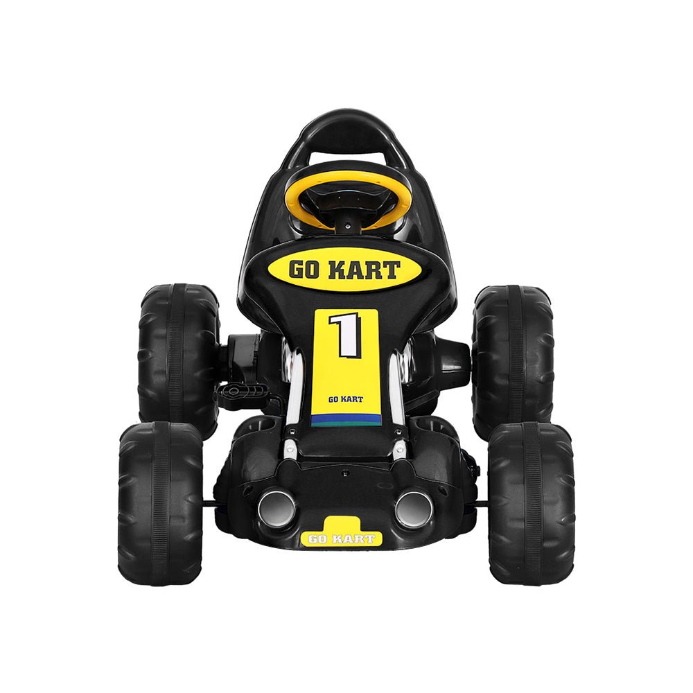 Kids Pedal Go Kart Ride On Toys Racing Car Black-2