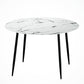 Round Dining Table With White Marble Effect-1