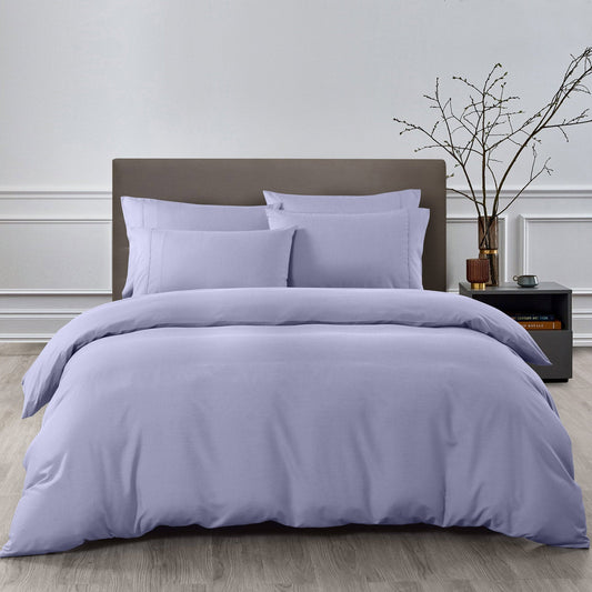 Royal Comfort 2000TC Quilt Cover Set Bamboo Cooling Hypoallergenic Breathable - King - Lilac Grey-0