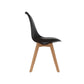 Modern dining chair black with beech wood legs