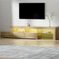 215cm LED TV Cabinet Entertainment Unit - Wood-0