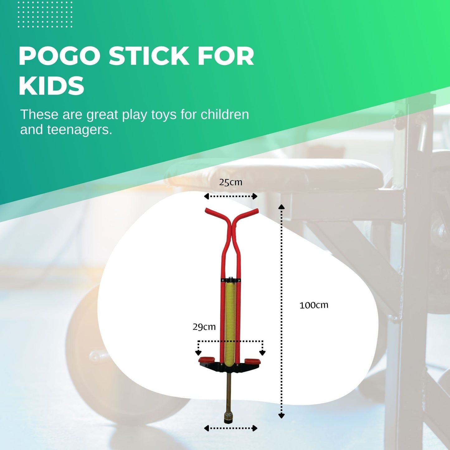 Red Pogo Stick Kids - Childrens Jumping Jackhammer Exercise Hopper Toy-1