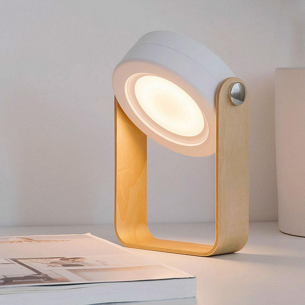 Bedside light with timber stand