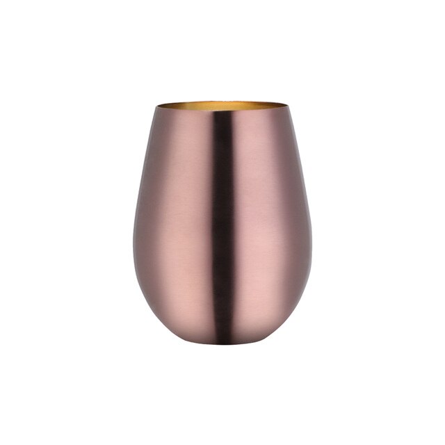 Rose coloured stainless steel tumbler