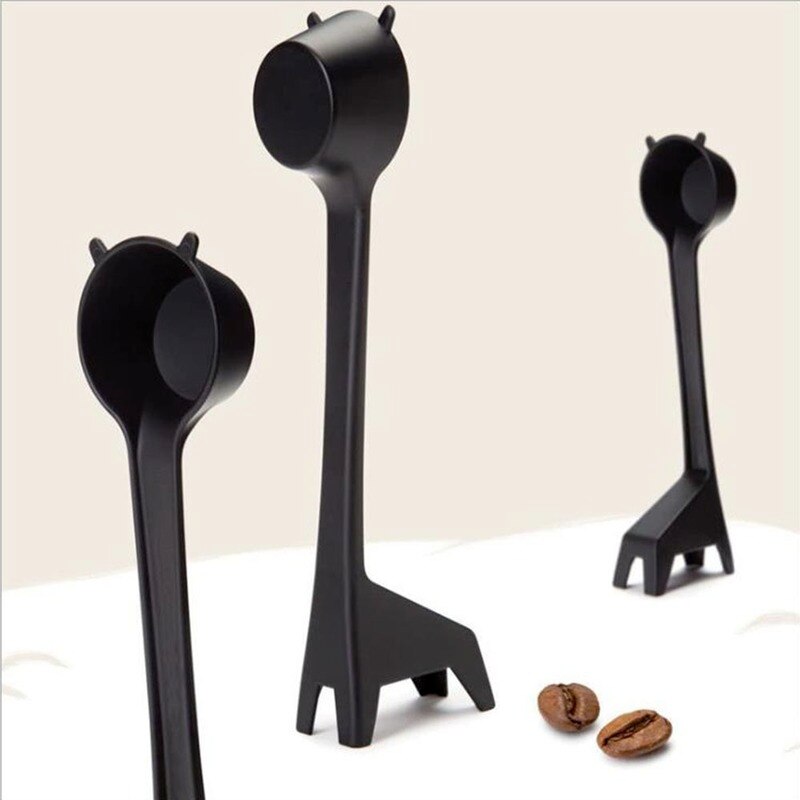 Black abstract giraffe coffee scoops