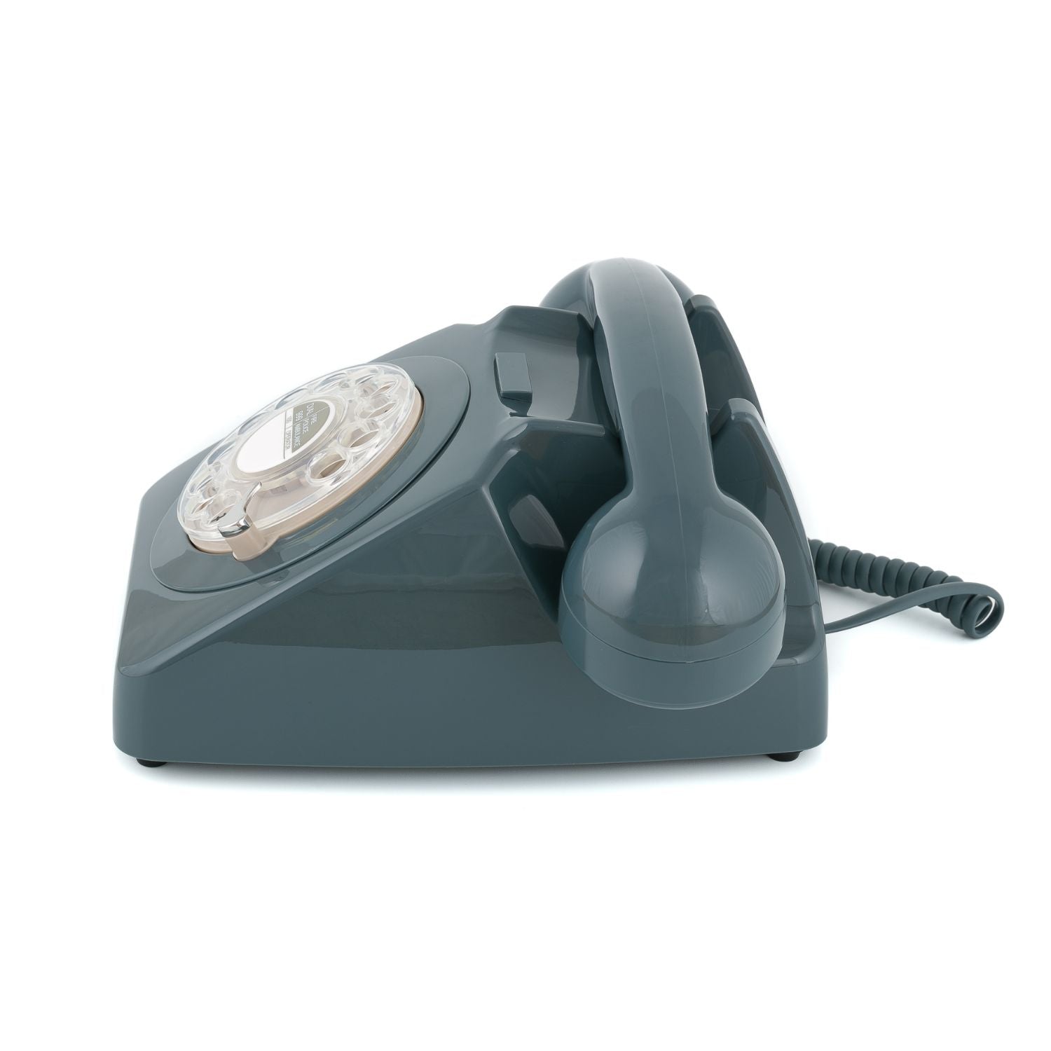 Grey retro style working telephone