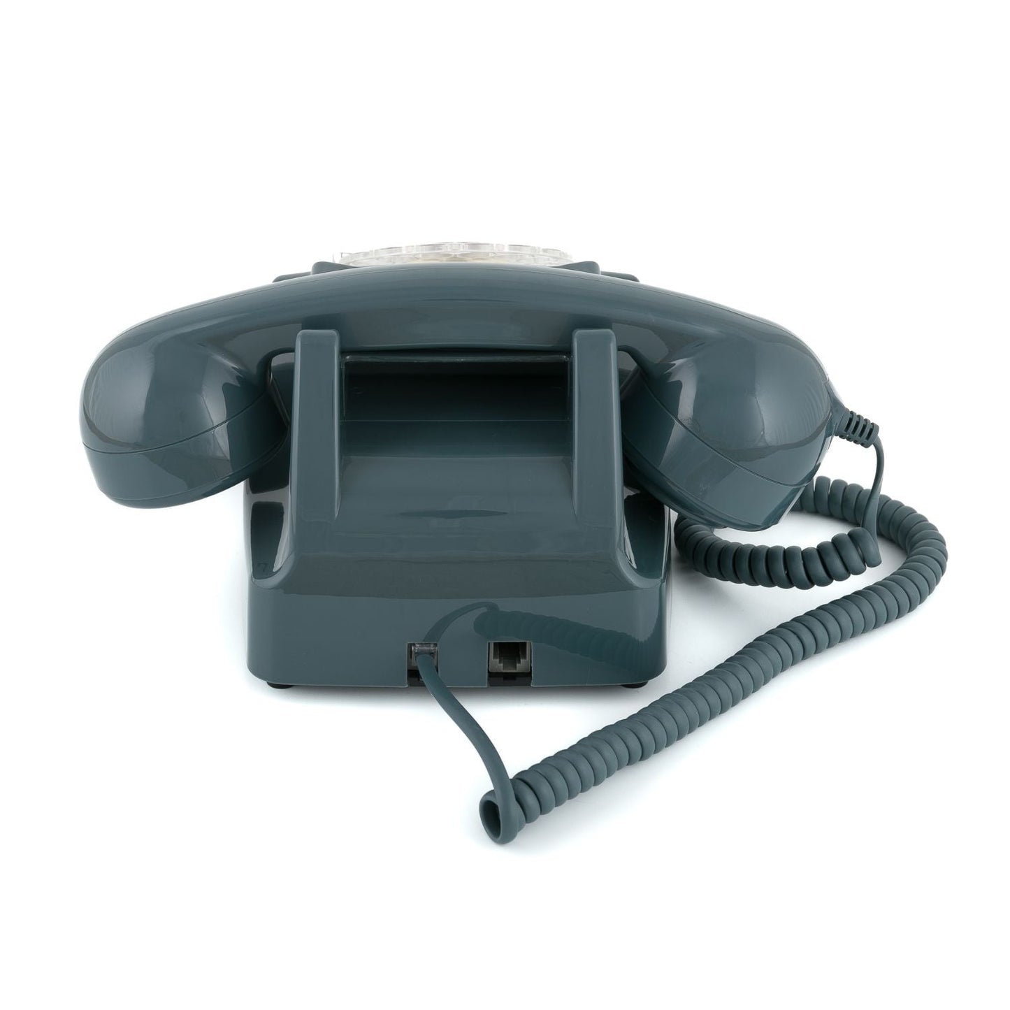 Grey retro style working telephone