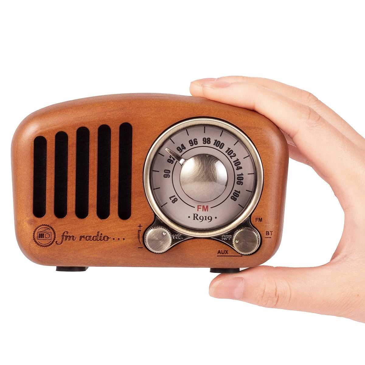 Cherrywood retro radio speaker