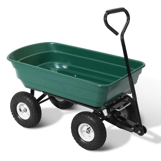 75L green garden cart