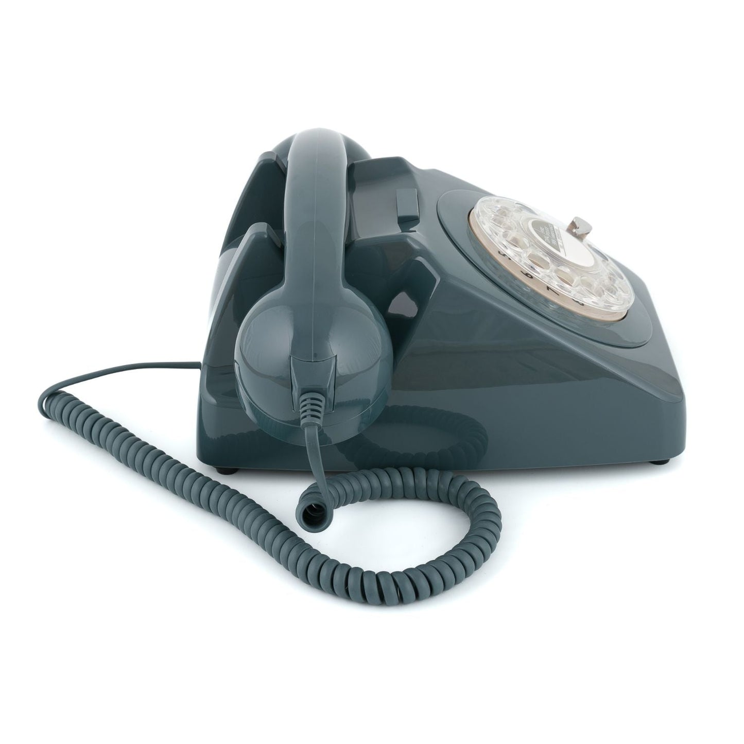 Grey retro style working telephone